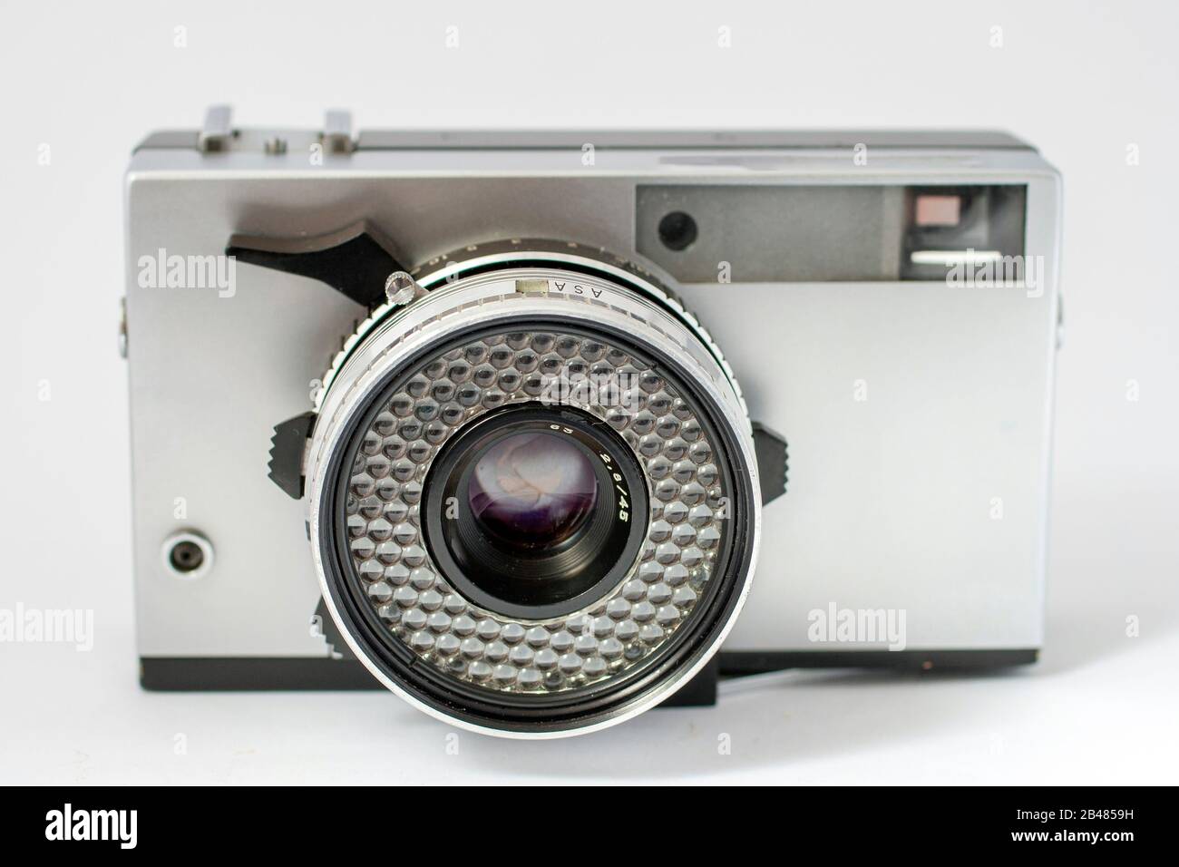 Vintage film camera isolated on white background Stock Photo - Alamy