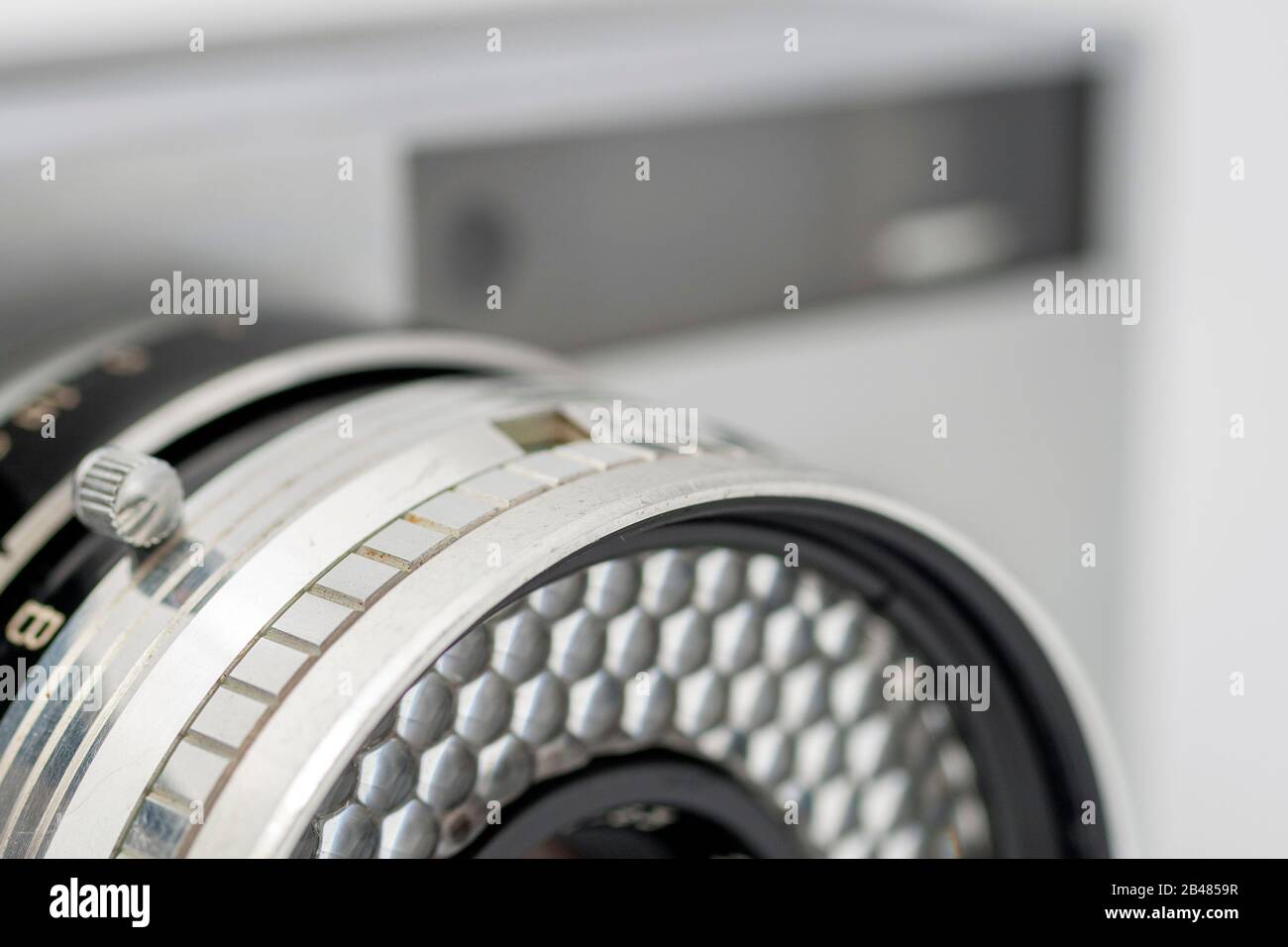 Vintage film camera isolated on white background Stock Photo - Alamy