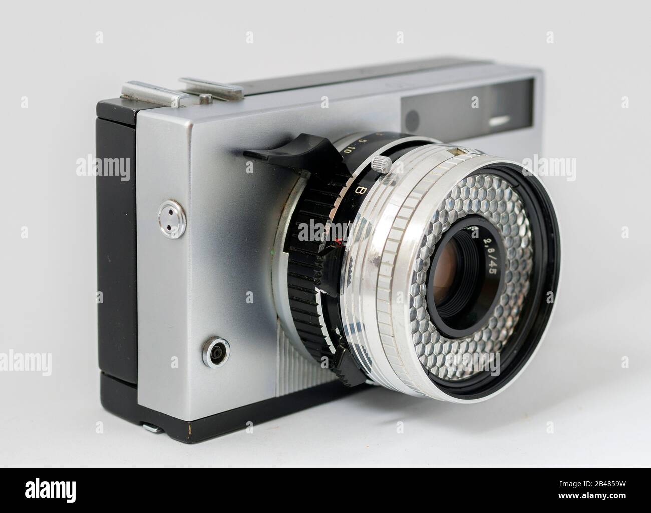 Vintage film camera isolated on white background Stock Photo - Alamy