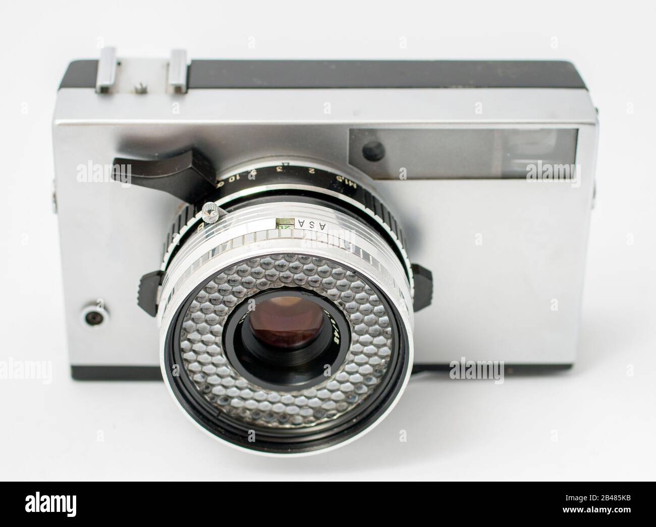 Vintage film camera isolated on white background Stock Photo - Alamy
