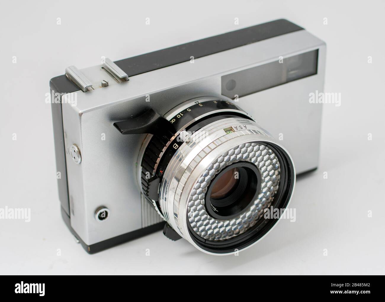 Vintage film camera isolated on white background Stock Photo - Alamy
