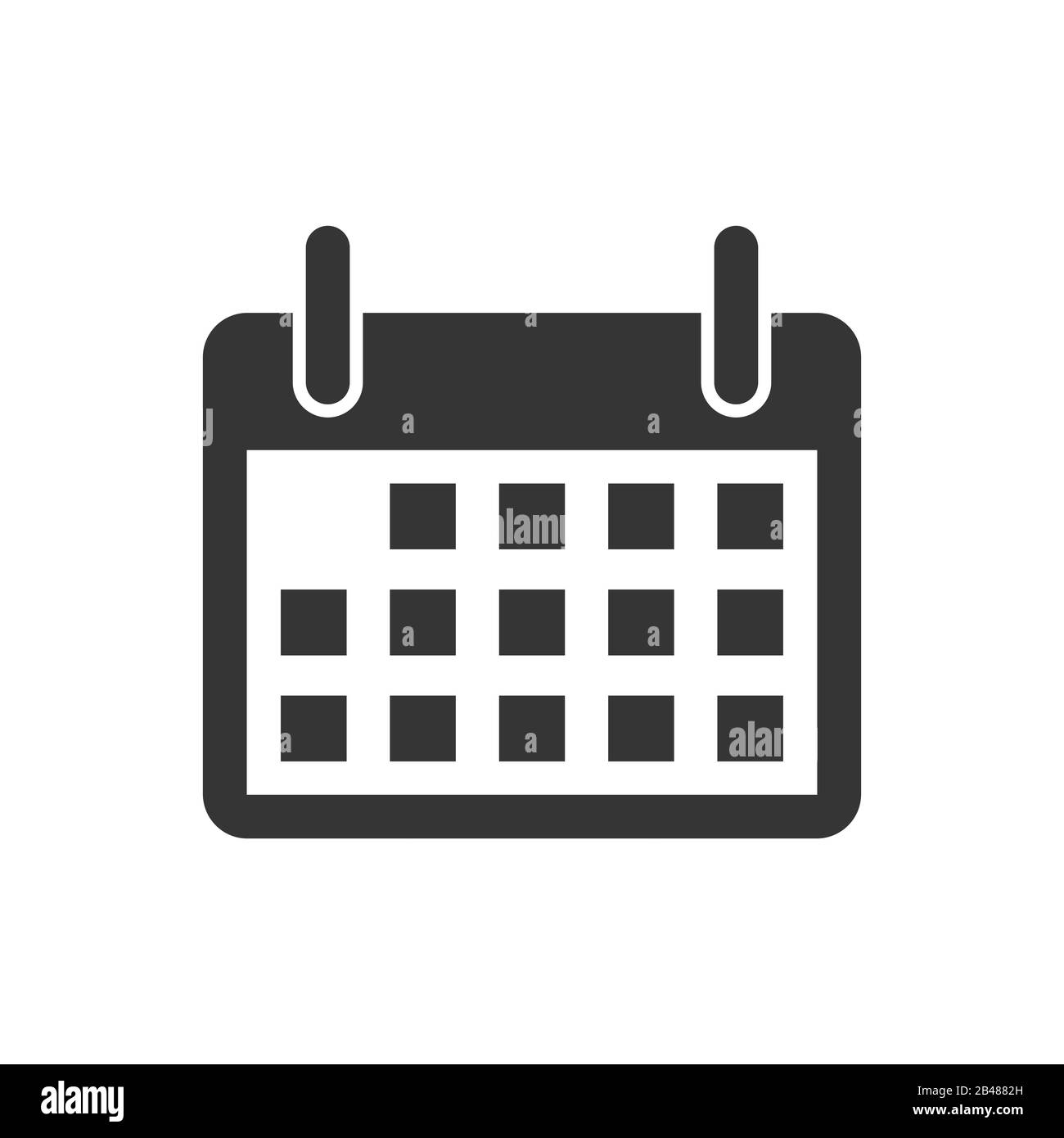 Calendar vector icon. Calendar symbol on white background. Vector