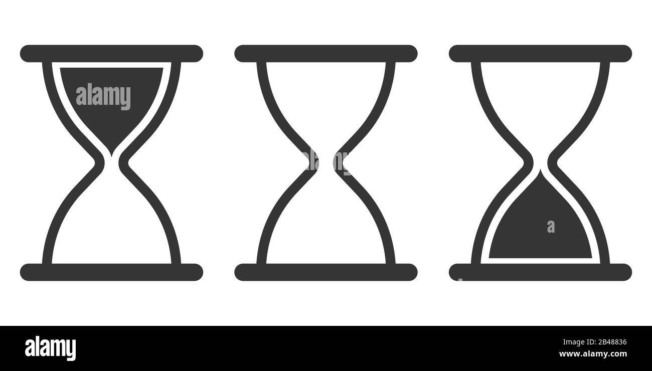 Set Of Sandglass Icons Isolated Hourglass Icon In Flat Style Time Or Clock Concept Vector 8996