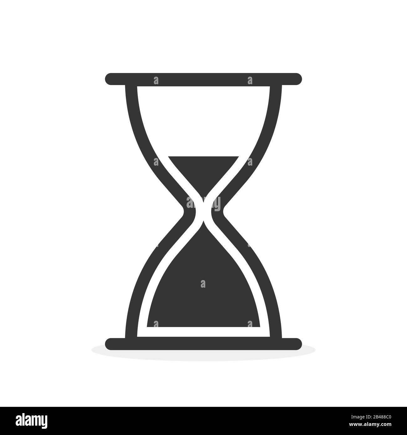 Hourglass icon in flat style. Sandglass icon isolated. Vector ...