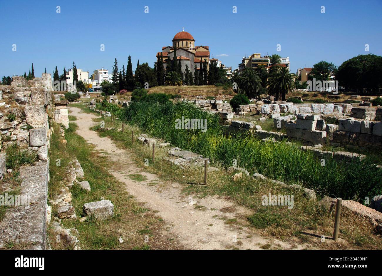 Greece, Athens. Area of Kerameikos (Ceramicus). Its name derives from