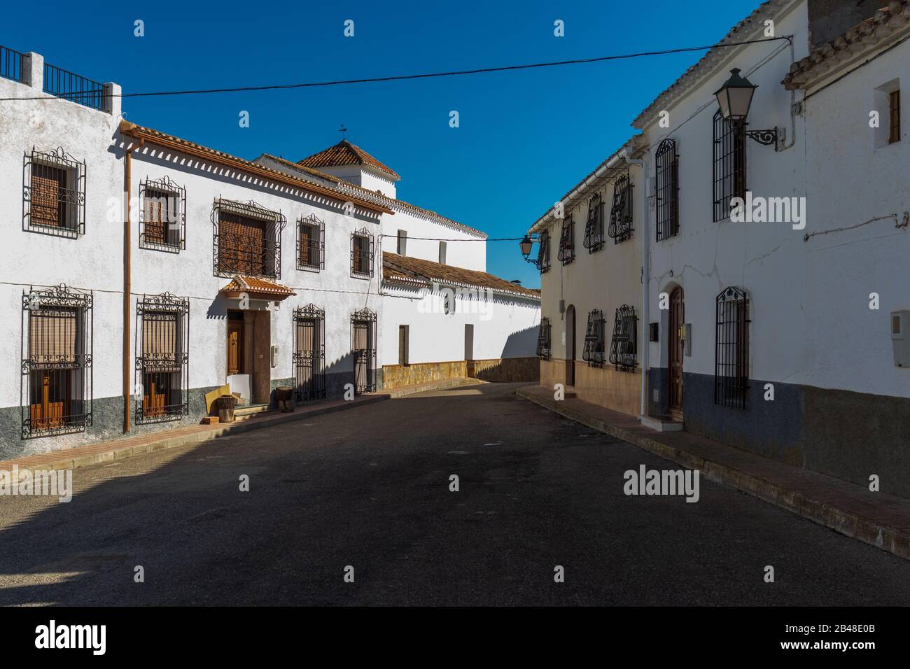 Traditional Spanish Rural Houses in El Contador, A Small town In Andalusia Spain Stock Photo