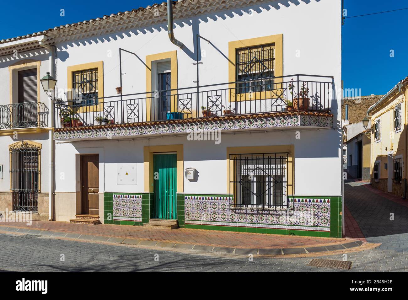 Traditional Spanish Rural House in El Contador, A Small town In Andalusia Spain Stock Photo