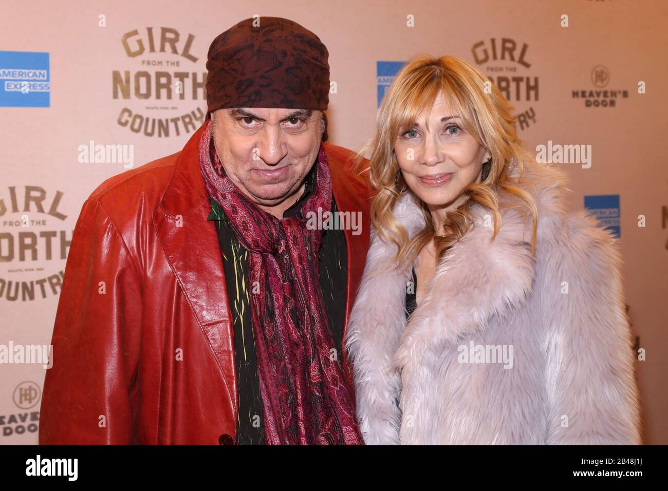 New York, NY, USA. 5th Mar, 2020. Steven Van Zandt and Maureen Van Zandt at the opening night arrivals for Girl From the North Country at the Belasco Theatre on March 5, 2020, in New York City. Credit: Joseph Marzullo/Media Punch/Alamy Live News Stock Photo