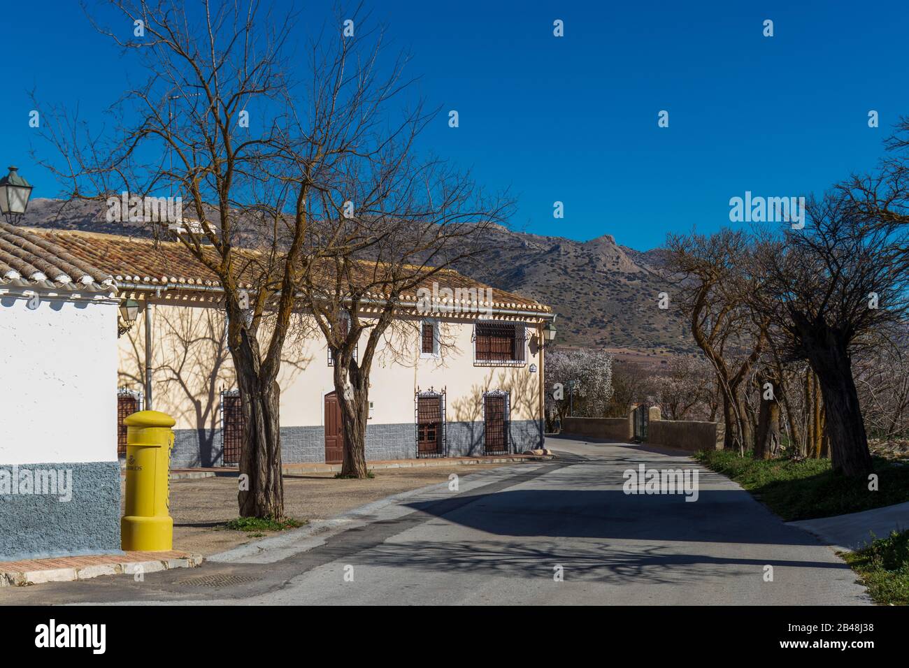 Traditional Spanish Houses in El Contador, A Small Rural Town In Andalusia Spain Stock Photo
