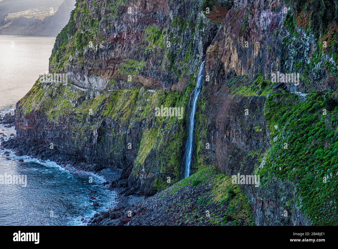 Waterfall veil of the bride in Madeira island, Portugal Stock Photo Alamy