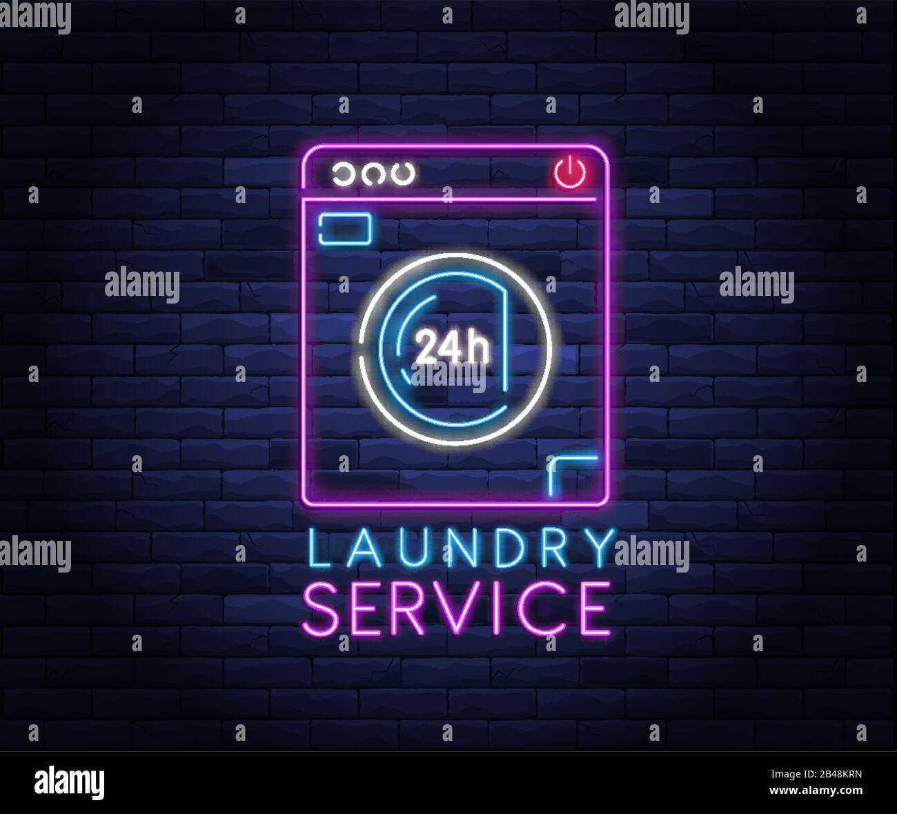 Dry cleaning service neon banner Stock Vector Image & Art - Alamy