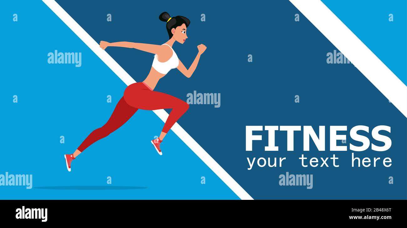 Strong athletic woman sprinter running Stock Vector Image & Art - Alamy