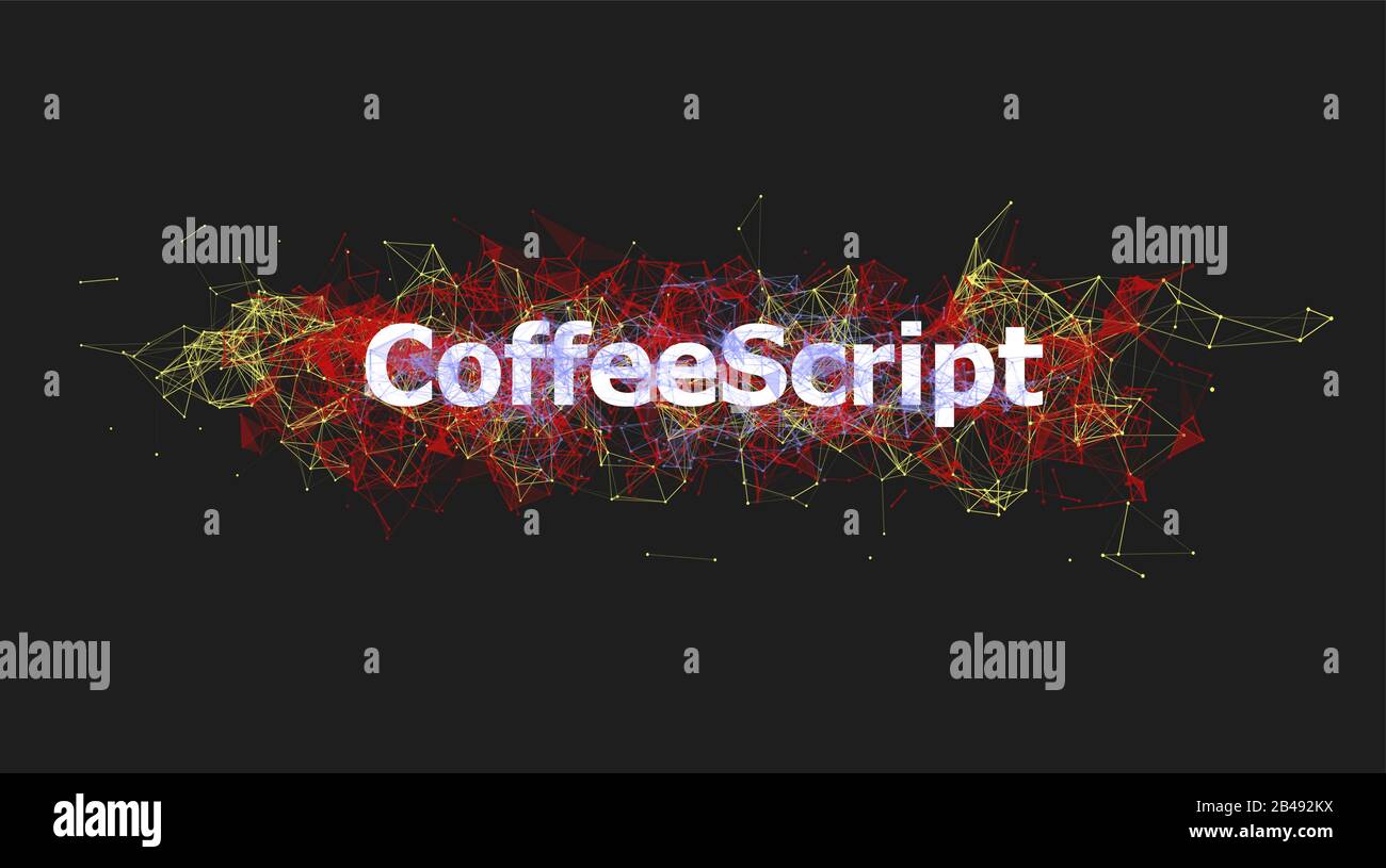 CoffeeScript technology for website design Stock Vector