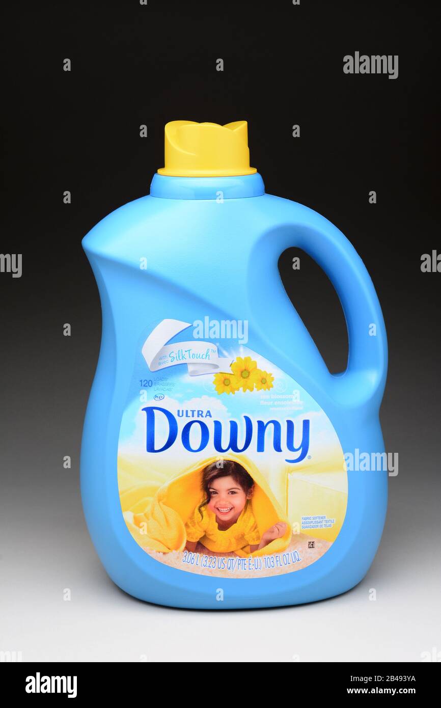 IRVINE, CA - January 11, 2013: A 103 ounce bottle of Ultra Downey Fabric Softener. A product of Procter & Gamble was intorduced in 1960. Stock Photo