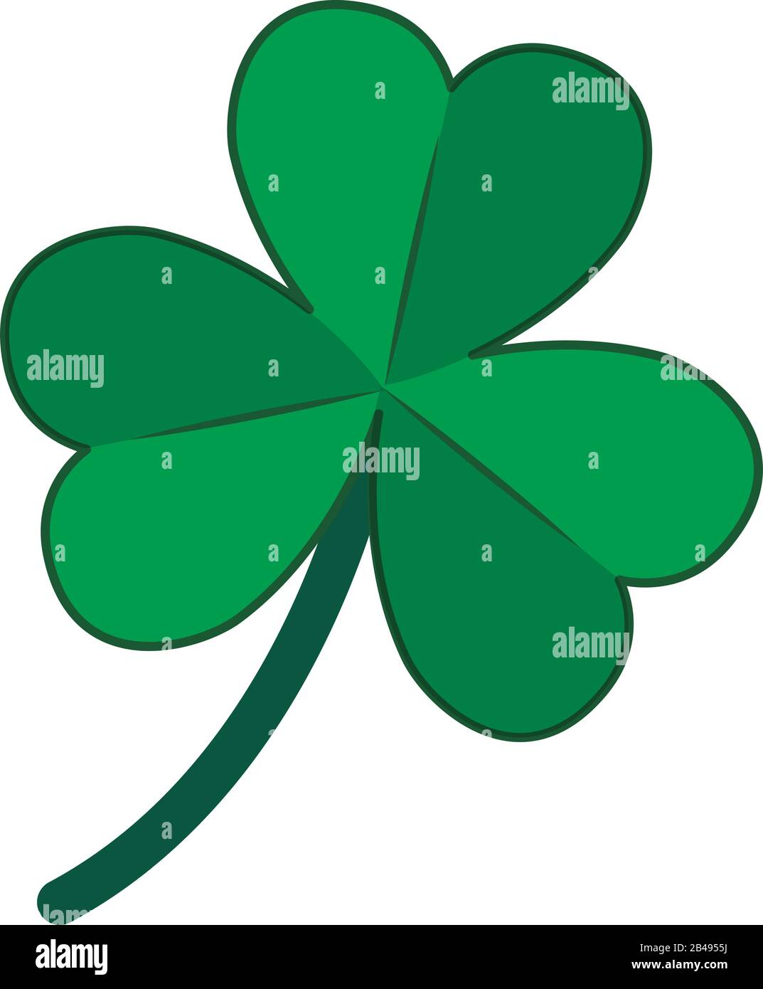 Illustration of clover, with white background vector Stock Vector