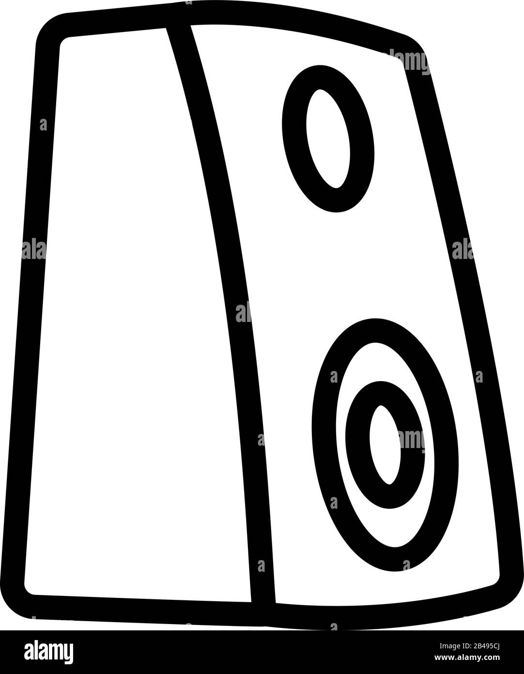 Acoustics column icon vector. Isolated contour symbol illustration ...