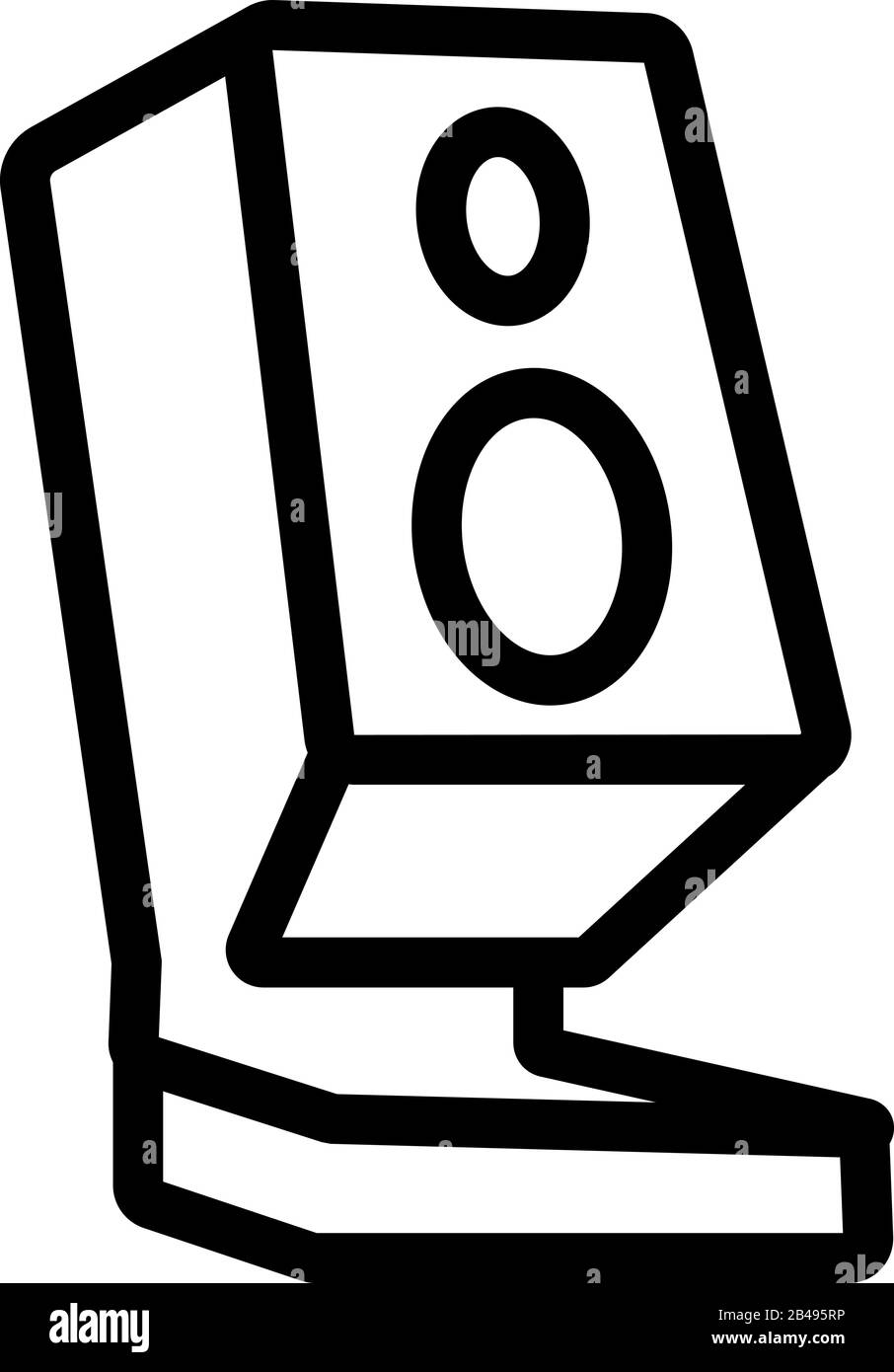 Acoustics column icon vector. Isolated contour symbol illustration ...