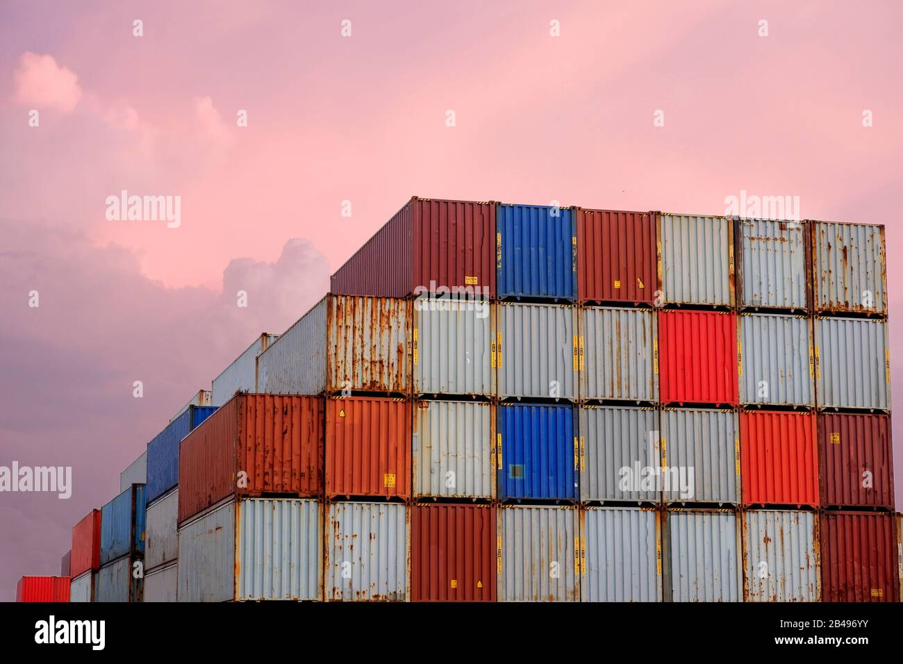 Container stack for packing goods For morning import and export Stock ...