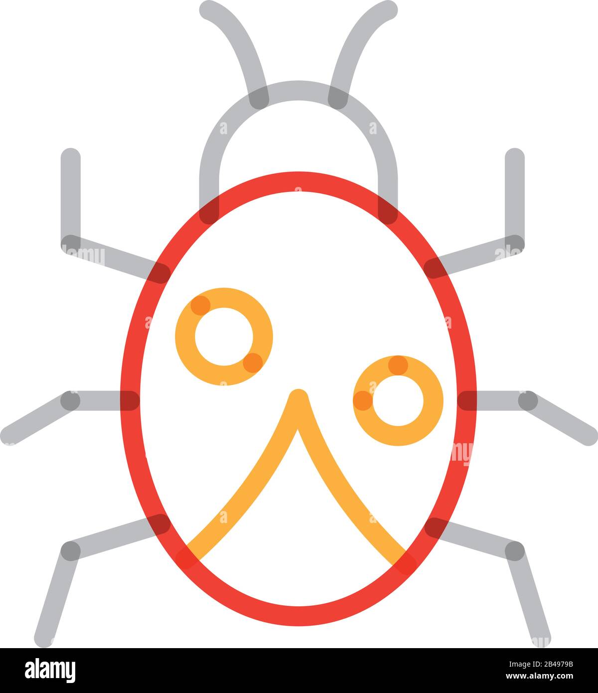 ladybug cartoon multiply style icon cartoon design, Animal insect life