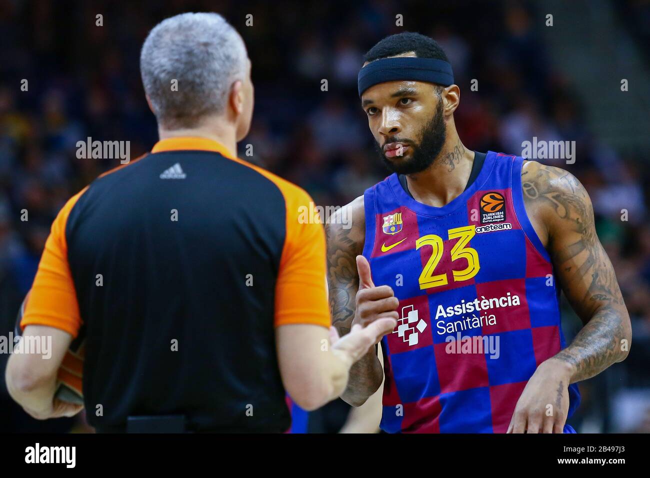Berlin, Germany, March 04, 2020:Basketball player Malcolm Delaney of FC Barcelona during the EuroLeague basketball match Stock Photo