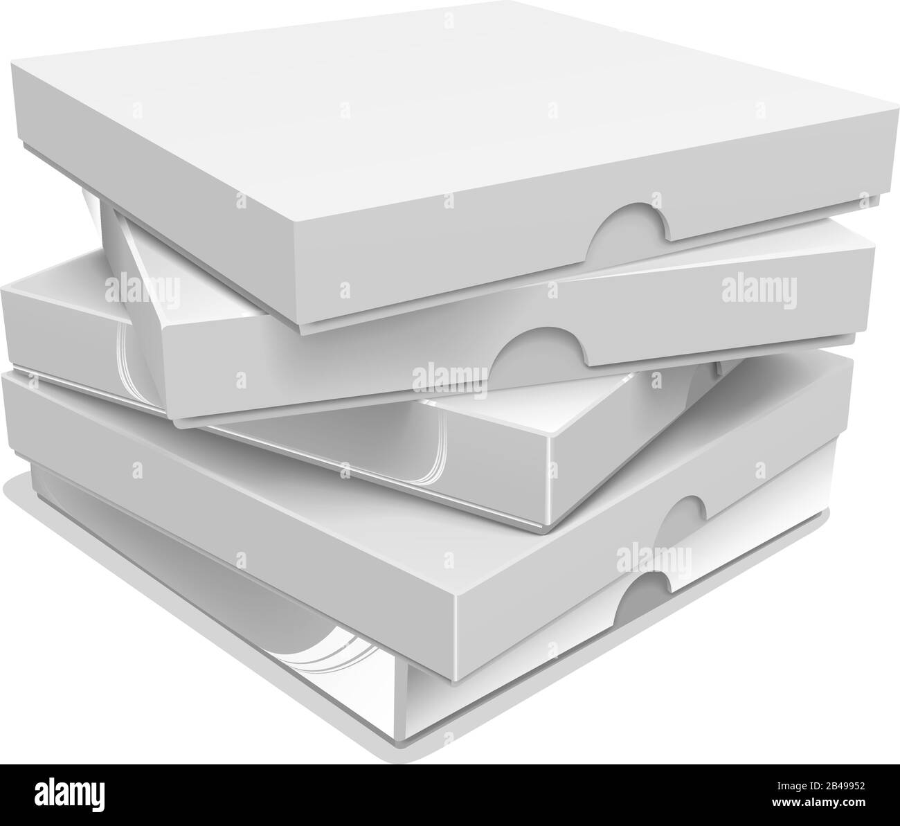 Illustration of pizza box, with white background vector Stock Vector