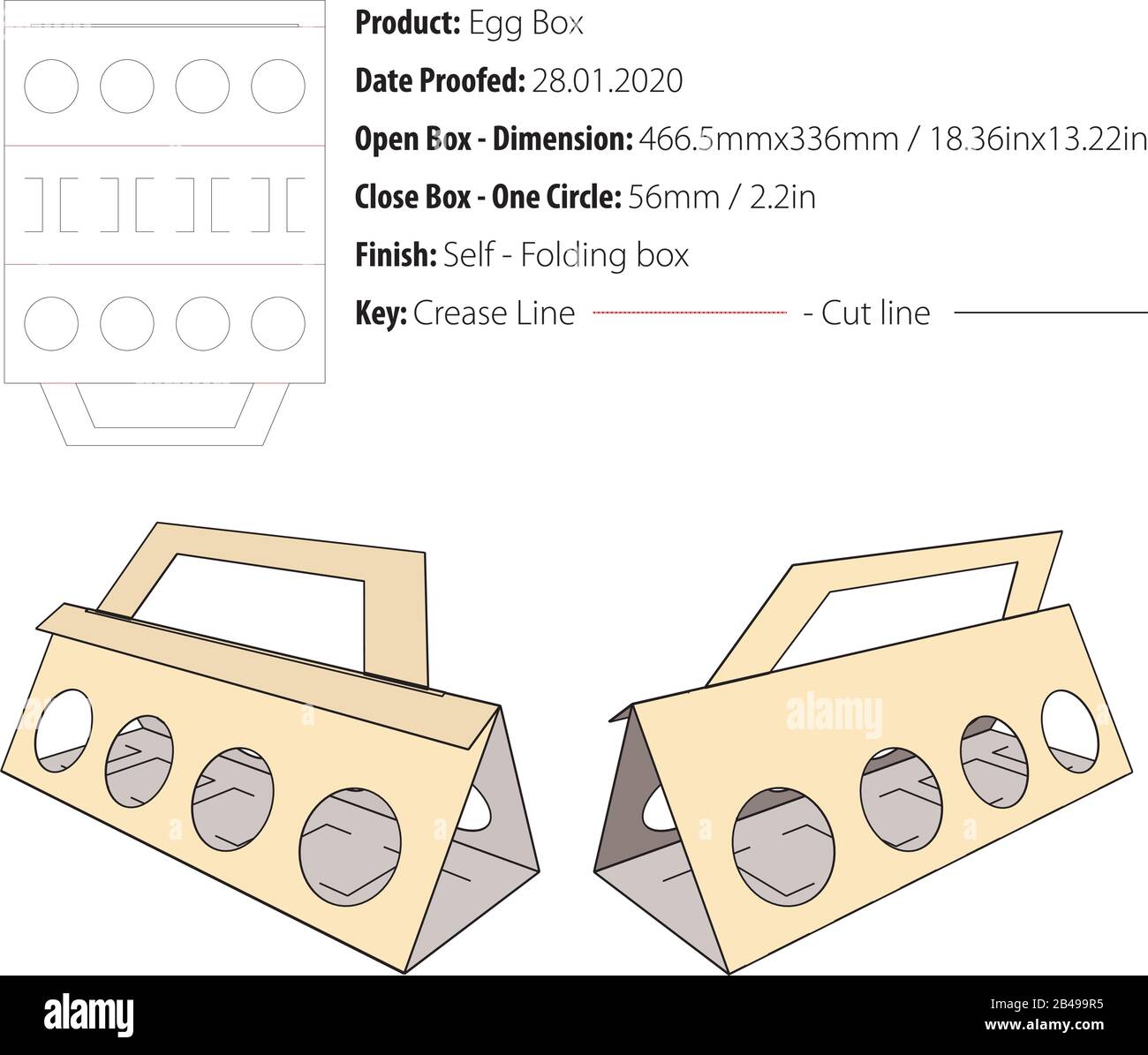 Egg Box Packaging template die cut vector Stock Vector Image & Art - Alamy