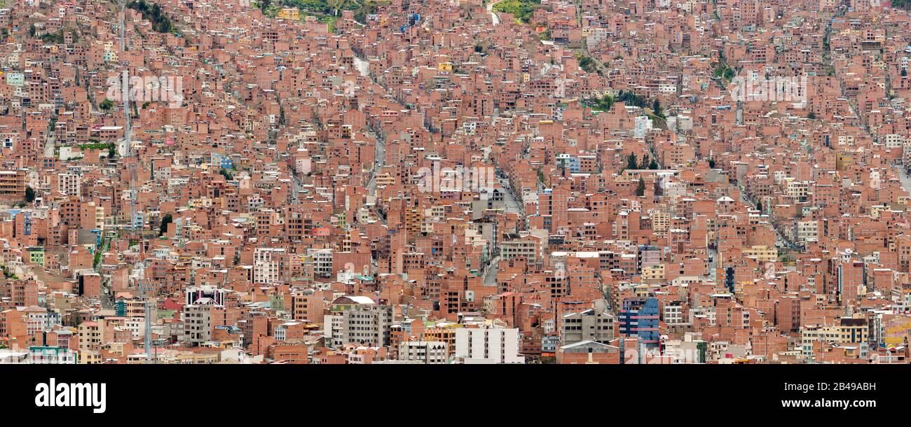 La Paz, the capital city of Bolivia. Stock Photo