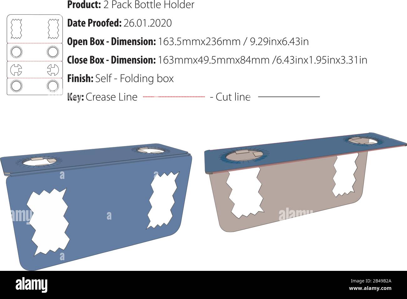 2 Pack Bottle Holder die cut vector Stock Vector Image & Art Alamy