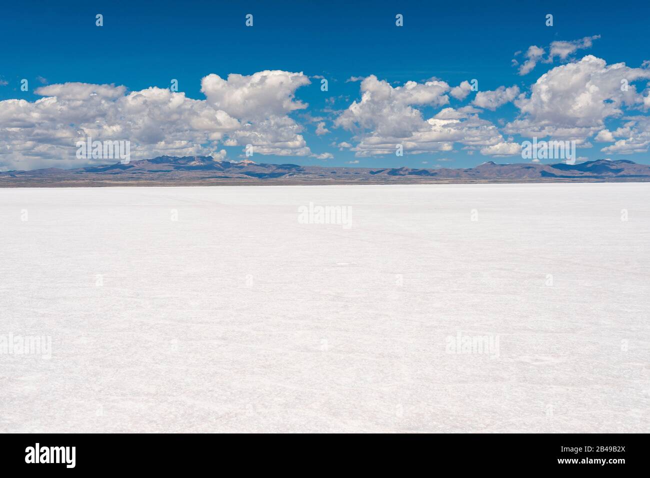 Salar de Uyuni salt flats in Bolivia. Stock Photo