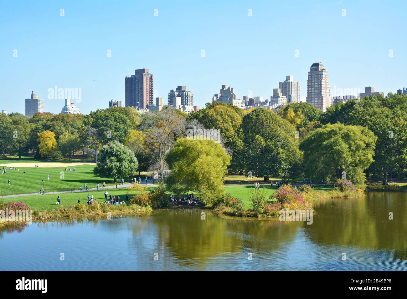 Turtle Pond in Central Park in Manhattan, New York City Stock Photo