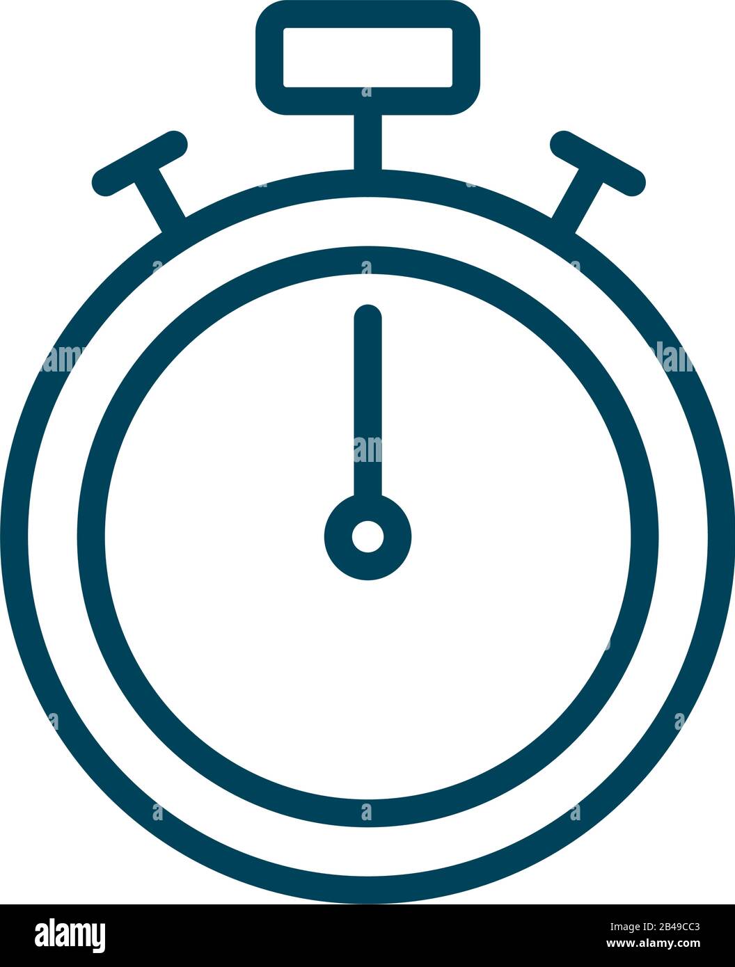 Chronometer line style icon design, Time tool second sport stopwatch ...