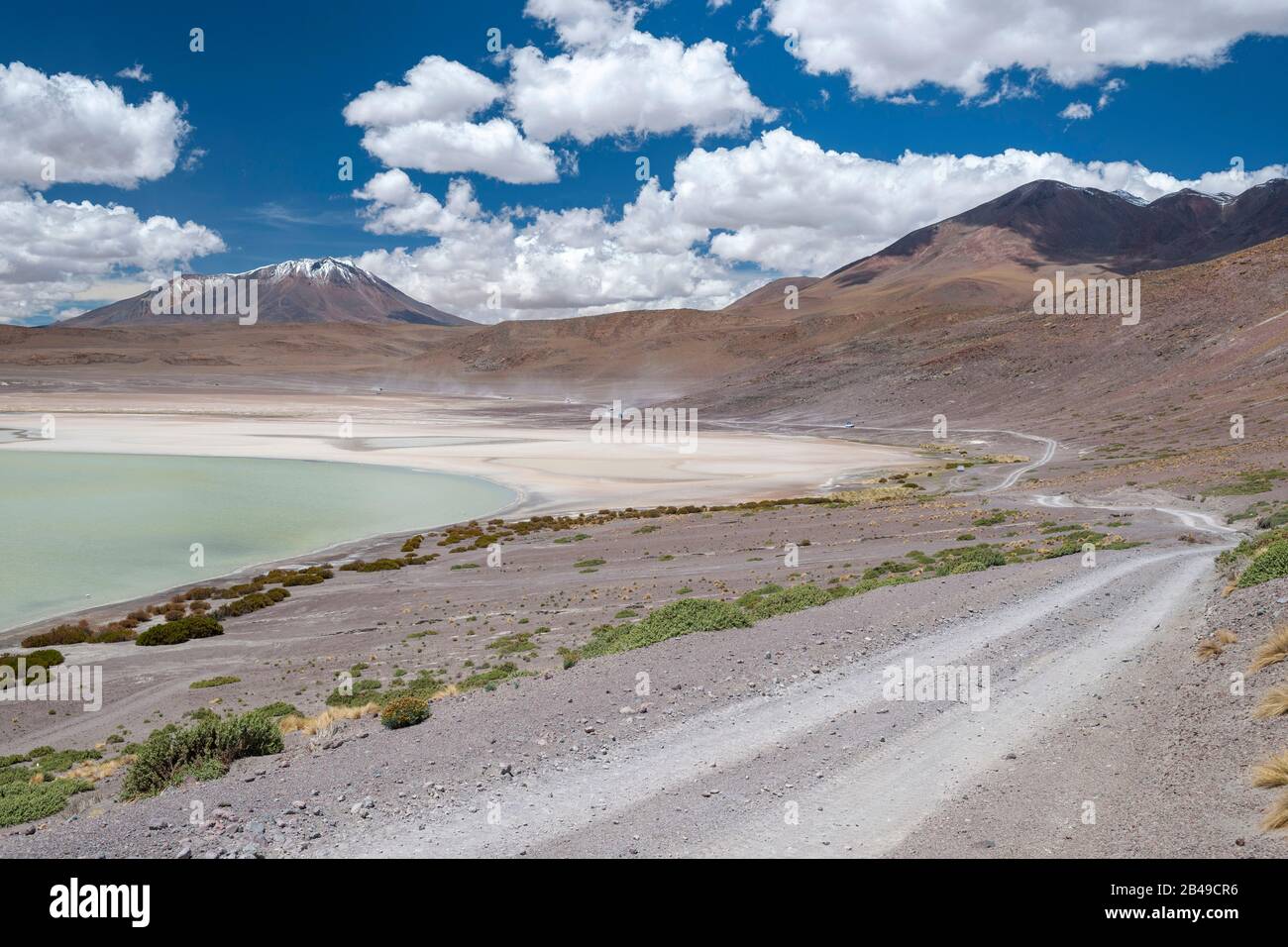 Laguna Honda in the Andean Altiplano of southern Bolivia. Stock Photo