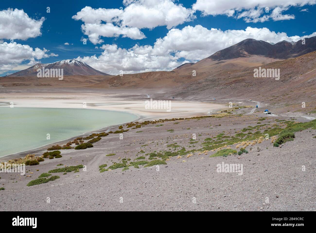 Laguna Honda in the Andean Altiplano of southern Bolivia. Stock Photo