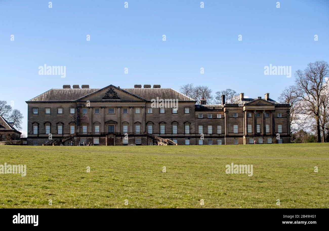 The National Trust's Nostell in Crofton West Yorkshire, that houses a newly conserved 18th century Nostell dolls' house. Following a £100,000 conservation project the dolls house will go on display for the Miniature Worlds exhibition which opens on Saturday. The miniature version of Nostell is one of only 12 surviving 18th-century dolls' houses and the only one that visitors can see in the home it was designed for. Stock Photo