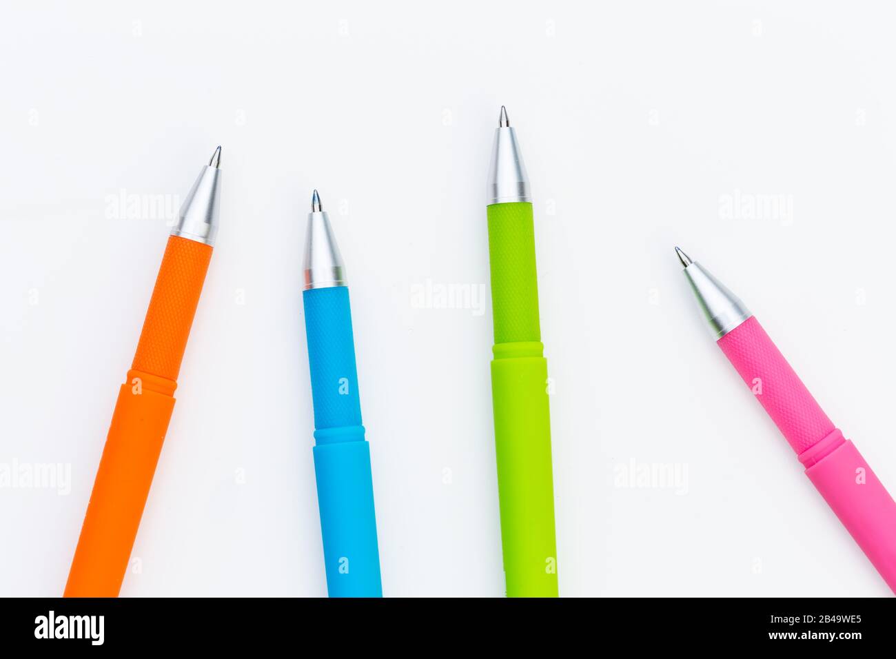 Set of pens isolated on white background. creative photo Stock Photo ...