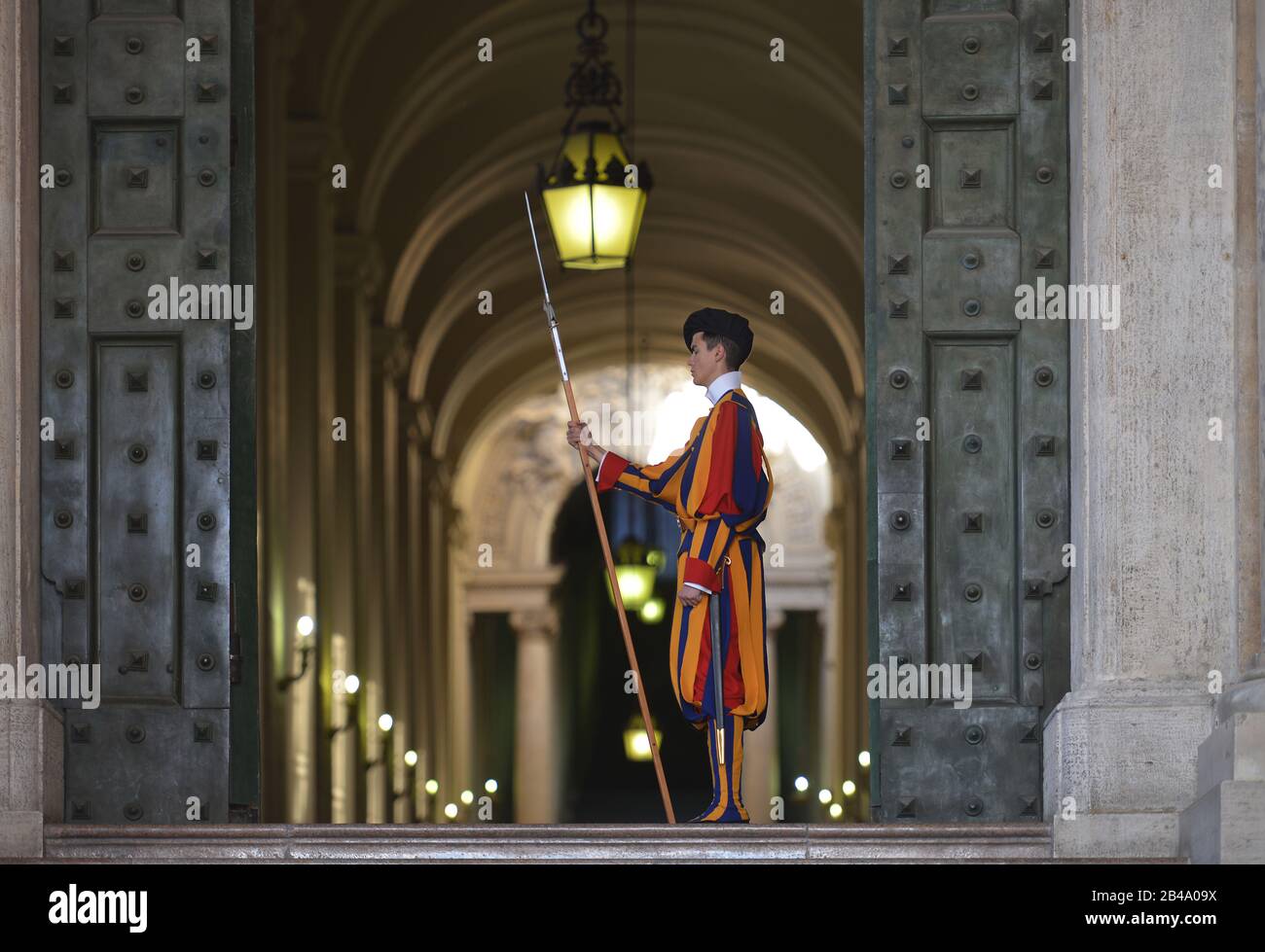 Schweizer Garde, Vatikanstadt Stock Photo