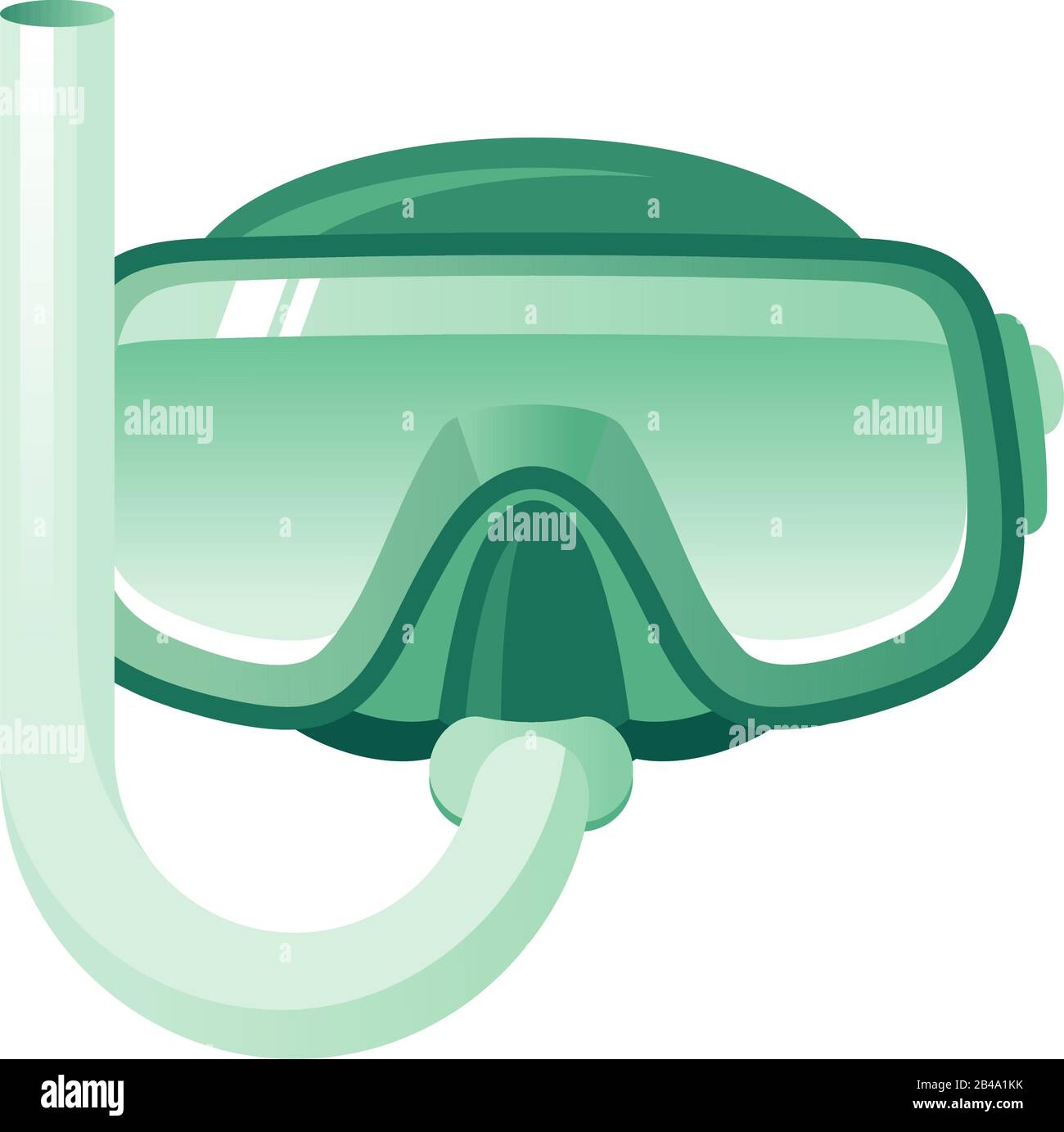 Illustration of underwater mask, with white background vector Stock Vector