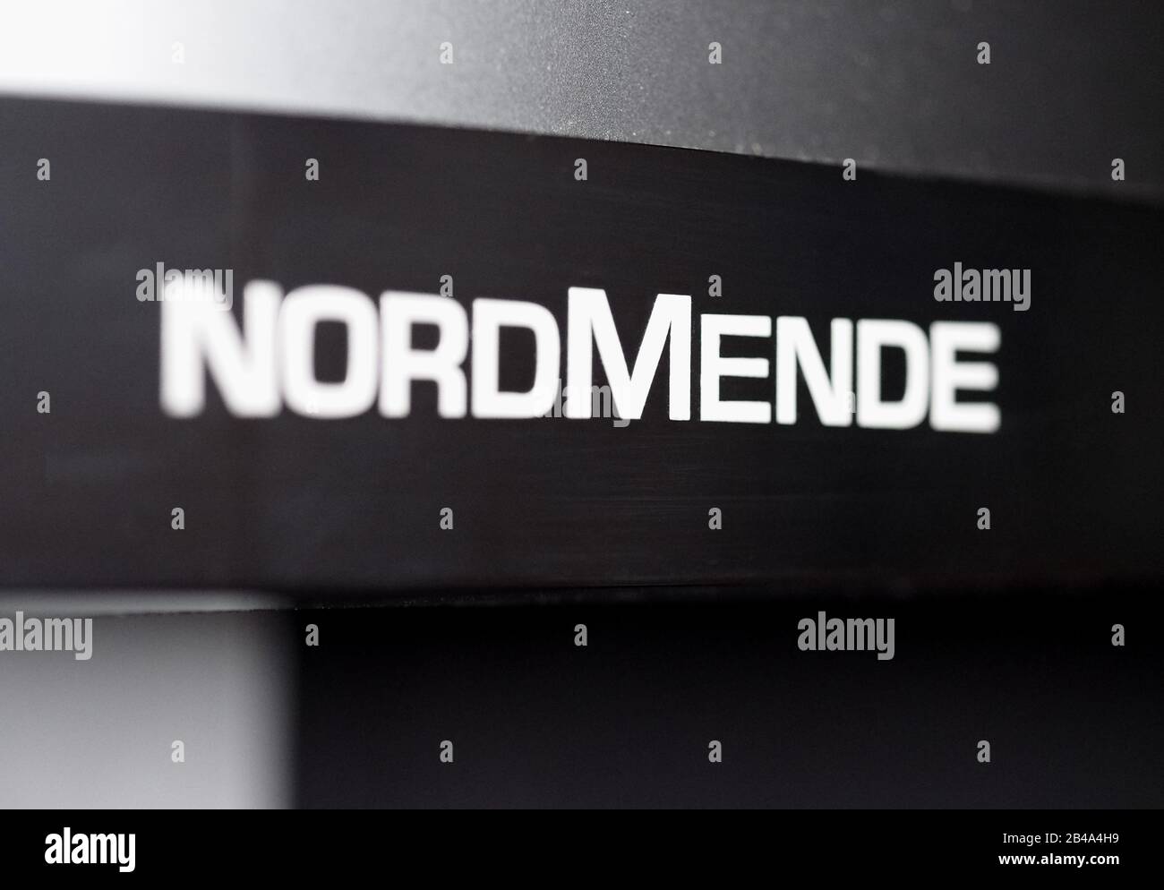 BREMEN, GERMANY - CIRCA FEBRUARY 2020: NordMende sign on tv set Stock Photo