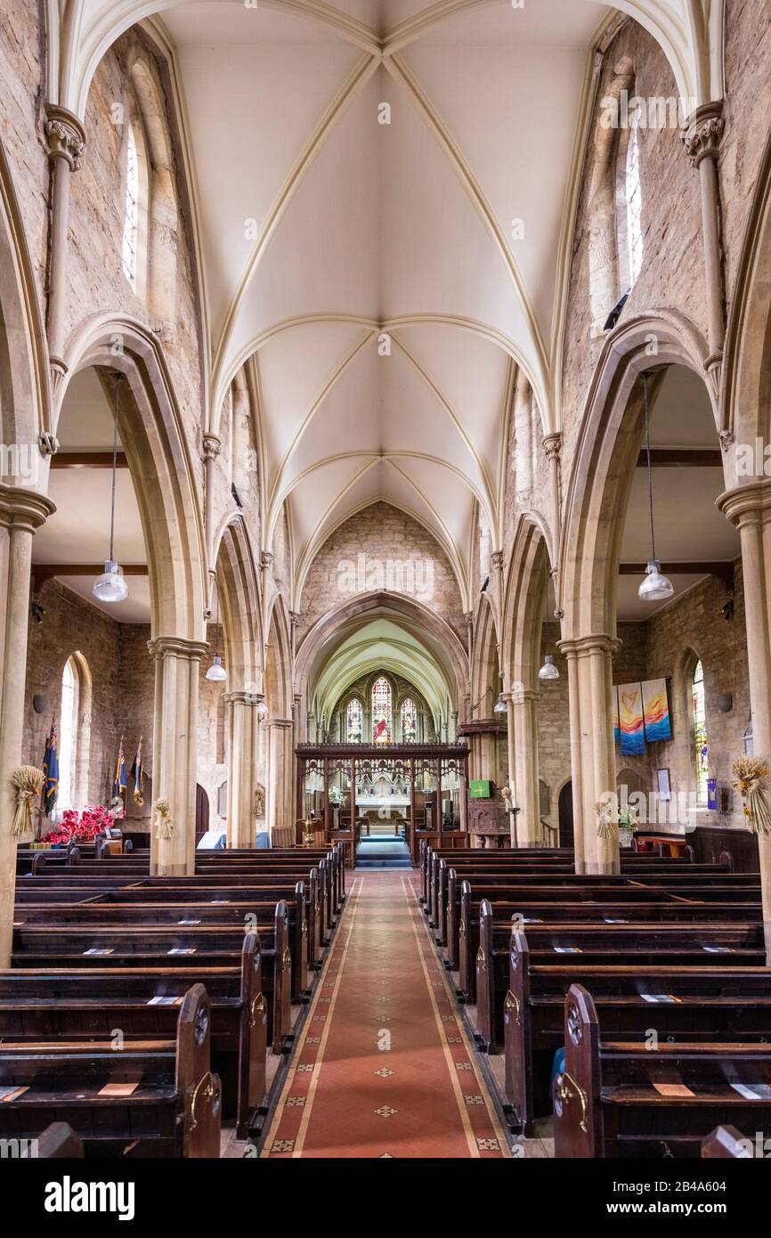 Saint Michael's and All Angels Church of England (b. 1839), Broadway, Worcestershire, England, UK Stock Photo