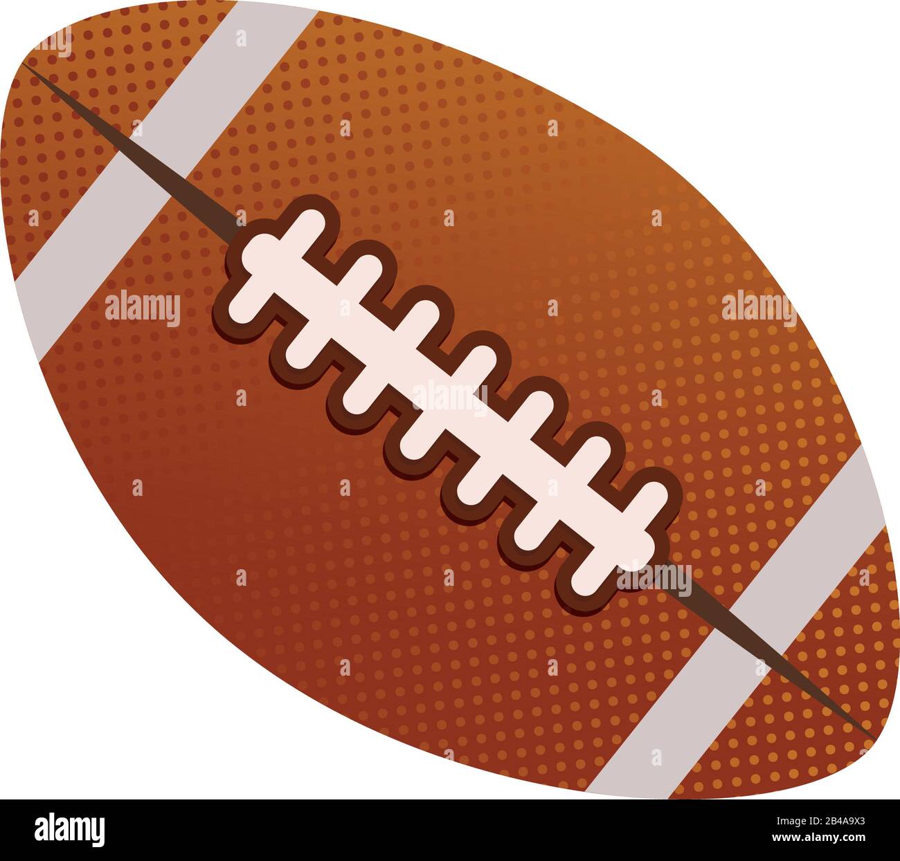 Illustration of rugby ball, with white background vector Stock Vector