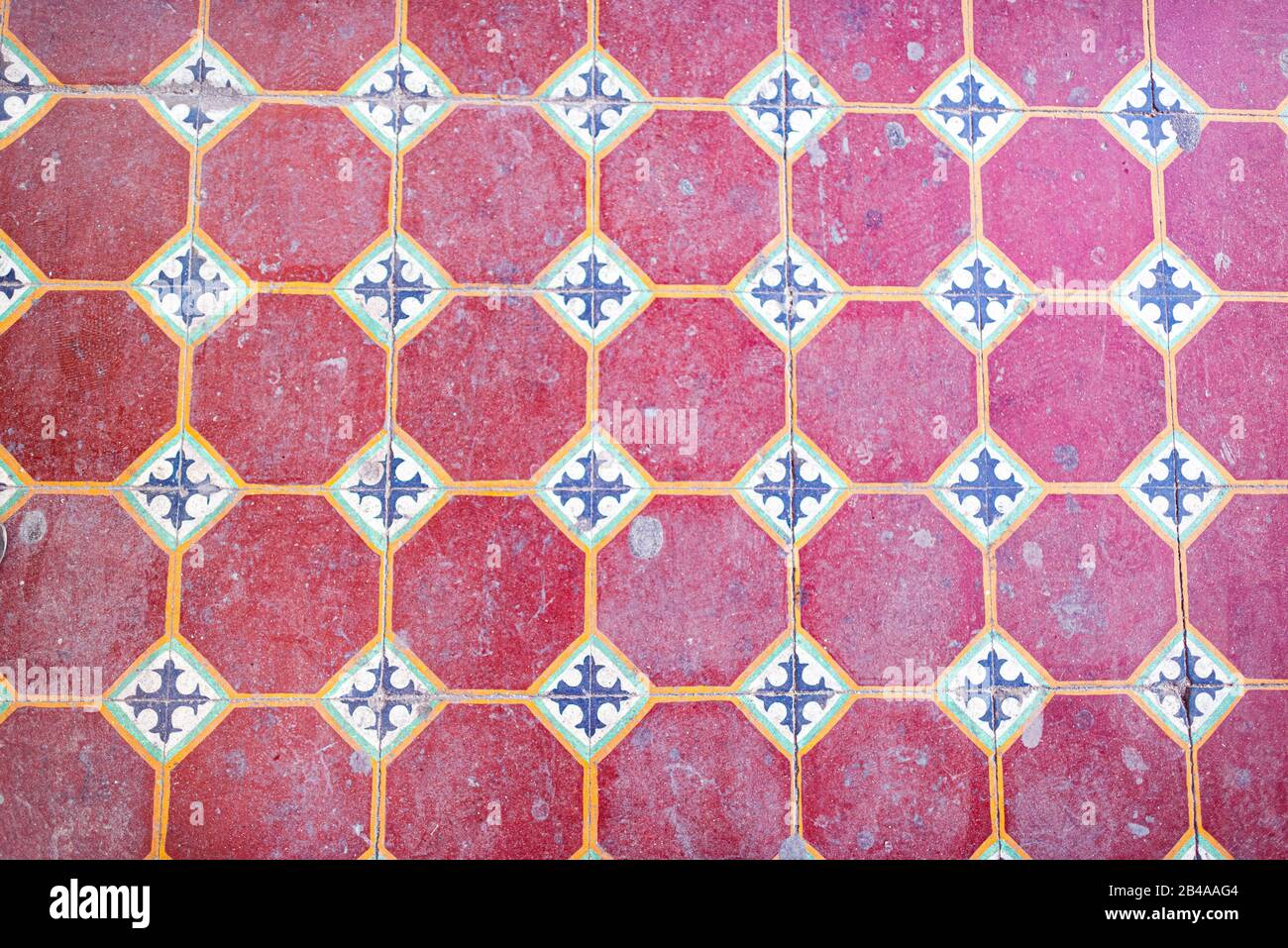 Tile patterns, Havana, Cuba Stock Photo