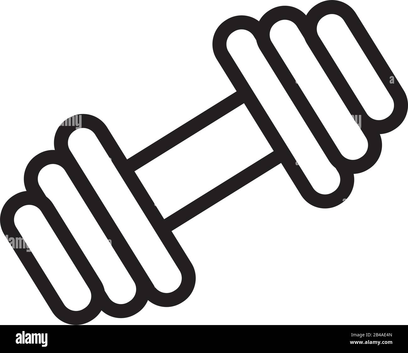 sport dumbbell equipment line icon Stock Vector Image & Art - Alamy