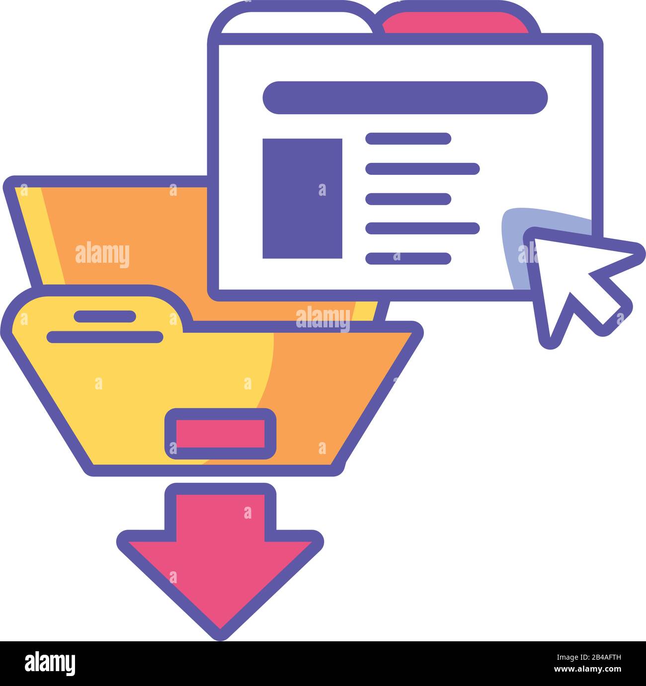 folder with file sheet on white background vector illustration design ...