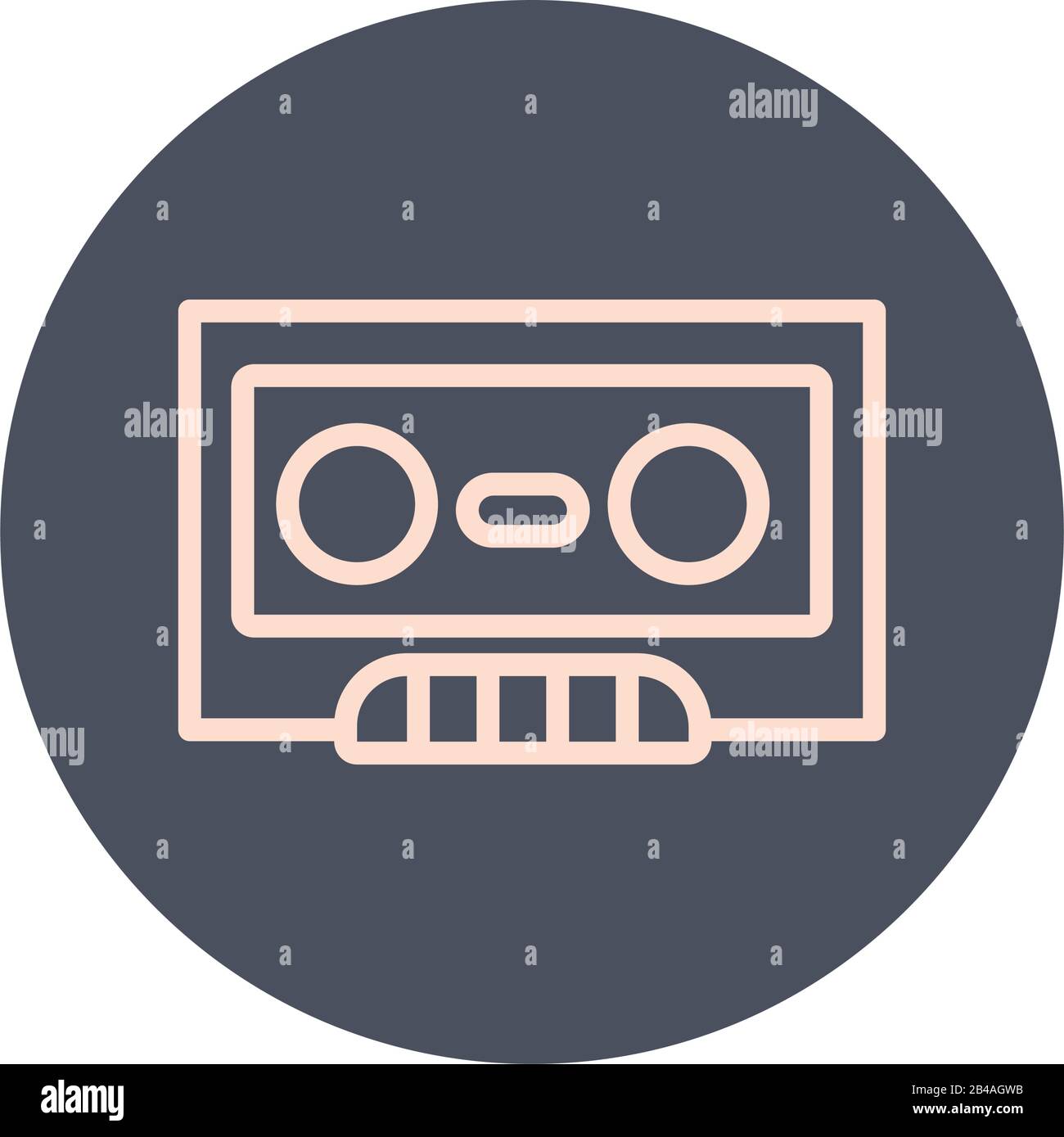 casette retro music block and line icon Stock Vector Image & Art - Alamy