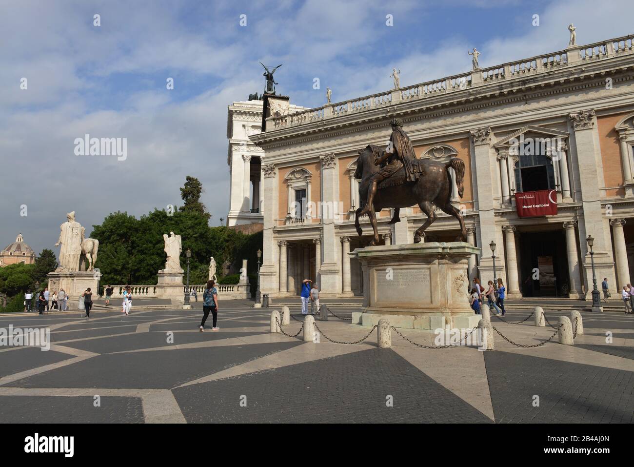 Kapitolsplatz, Rom, Italien Stock Photo