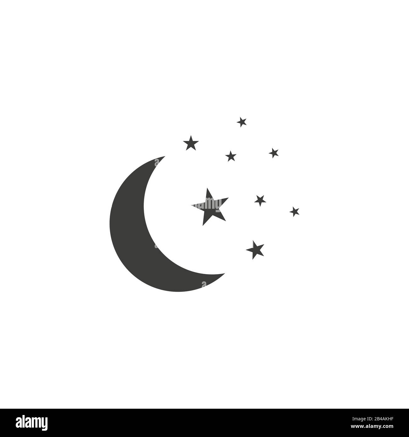 Night sky with moon and stars Cut Out Stock Images & Pictures Alamy