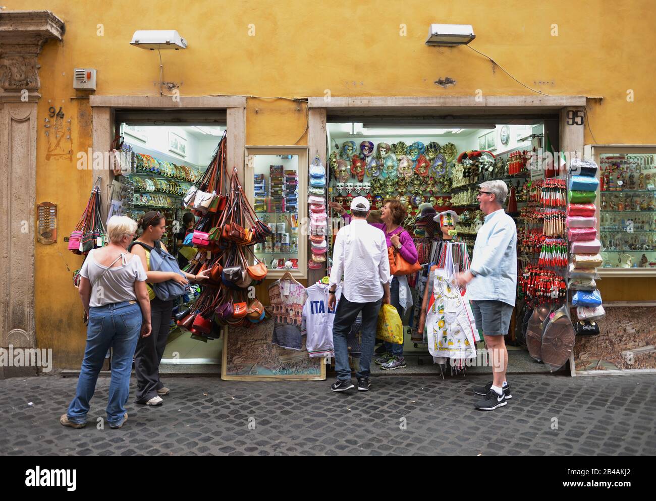 Touristen, Via del Lavatore, Rom, Italien Stock Photo