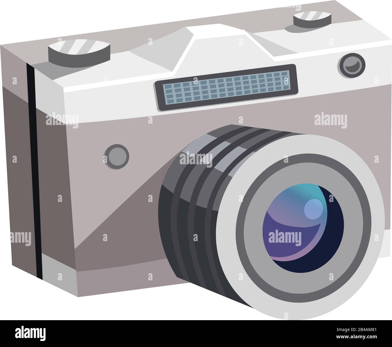 Illustration of camera, with white background vector Stock Vector