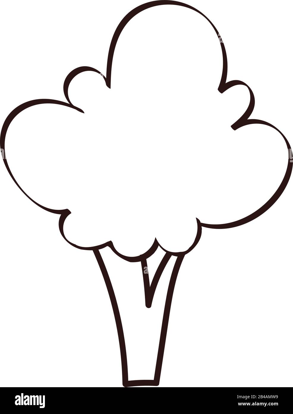 tree plant nature line style icon Stock Vector Image & Art - Alamy