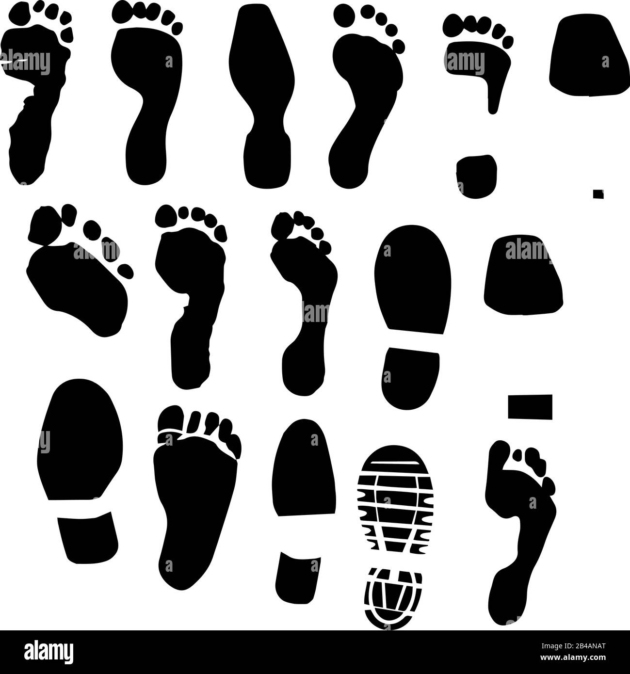 Illustration human footprint boot vector Stock Vector